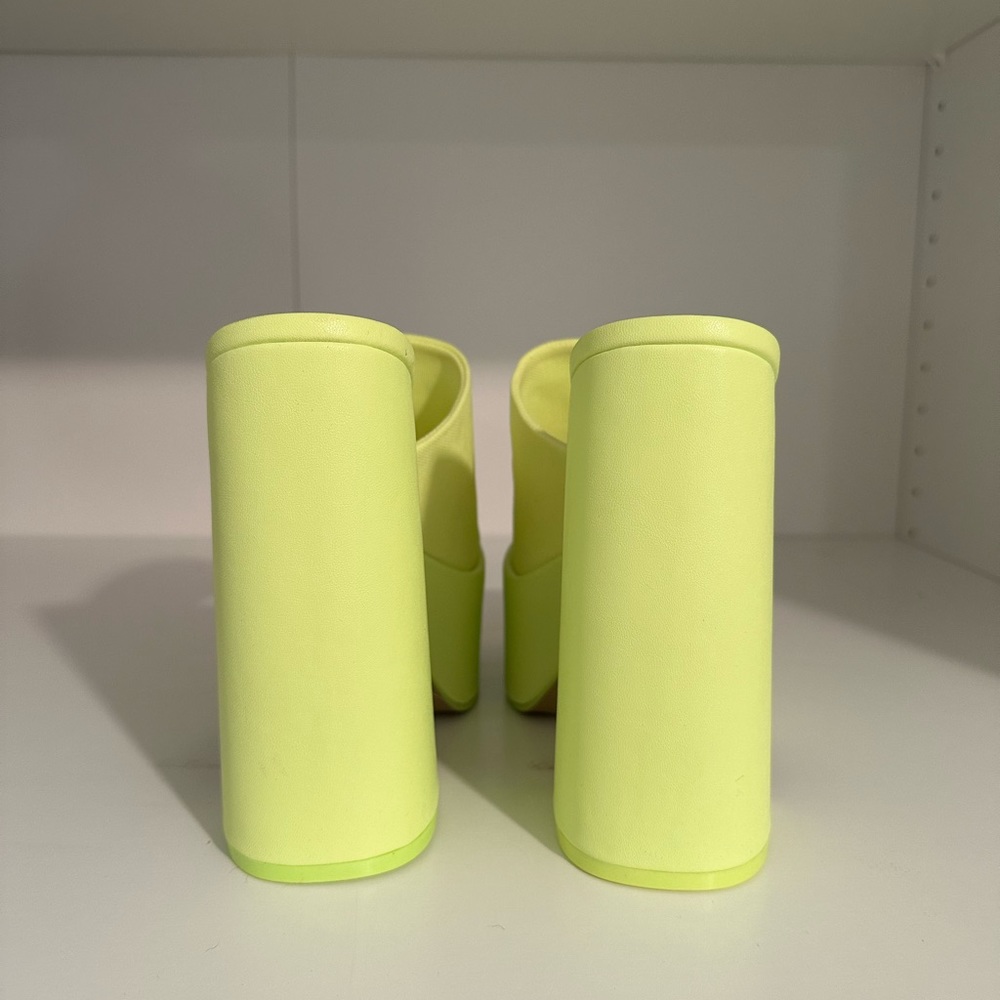 Steve Madden Tristyn Lime Platform Block Heel Sli… - image 5